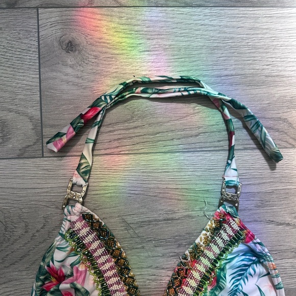 Floral Halter Bikini Top - Picture 4 of 5